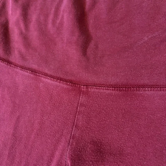 Burgundy Flared Leggings - Picture 2 of 3